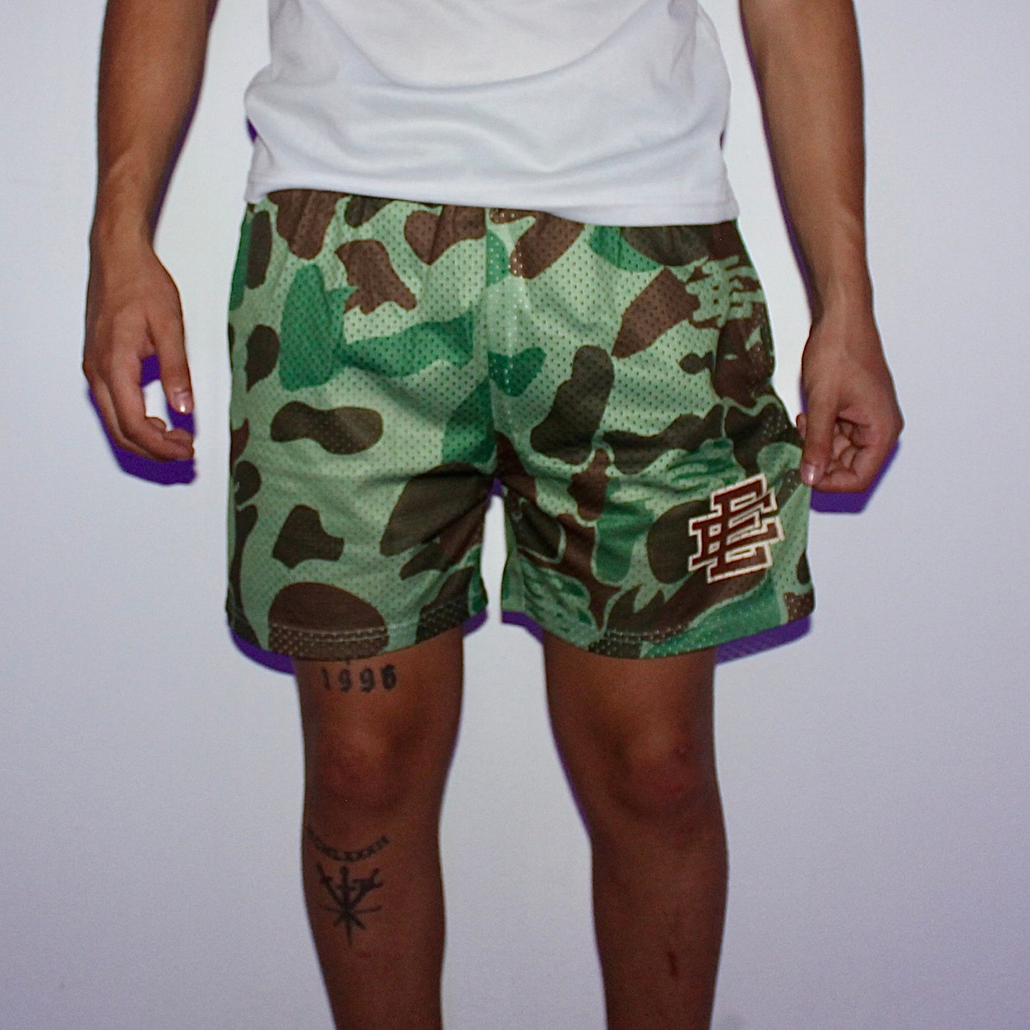 Green Camo Mesh Shorts