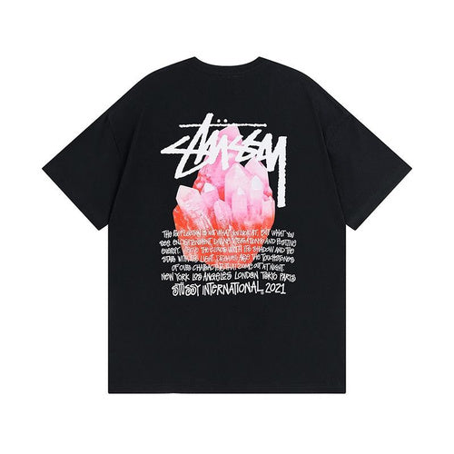 black stussy crystals tshirt