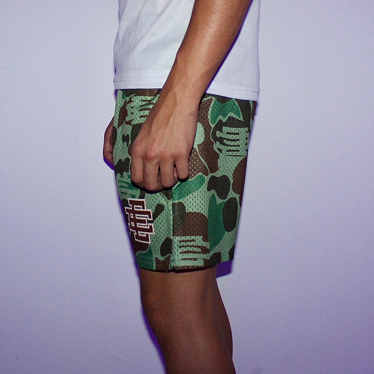 Green Camo Mesh Shorts