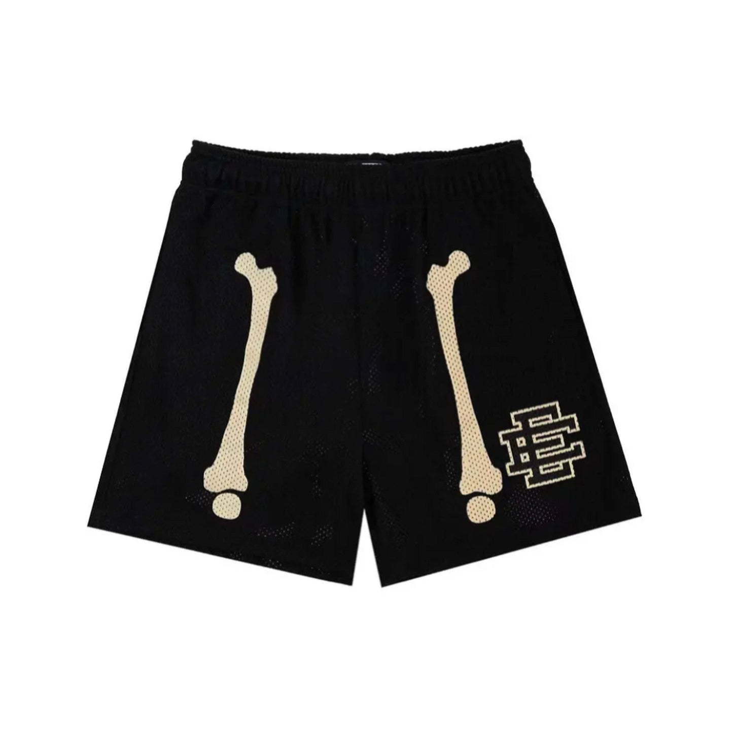 Black Bones Mesh Shorts
